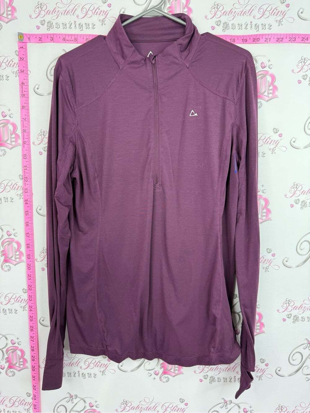 Paradox sweater shirt purple Athletic Quarter-Zip Pullover - Plum